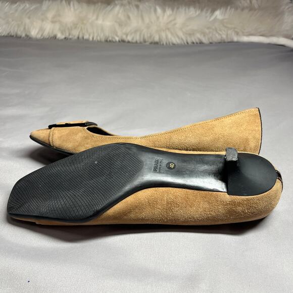 Prada Kitten Heels Iconic Mod Buckle Square Toe sz 40 (size 9.5-10) Old Money - Picture 16 of 16
